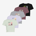 Pack 3 t -shirts Premium CROP Short Manga Woman