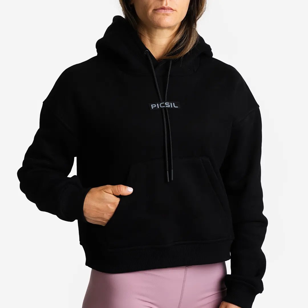 Sudadera Mujer Crop con Capucha