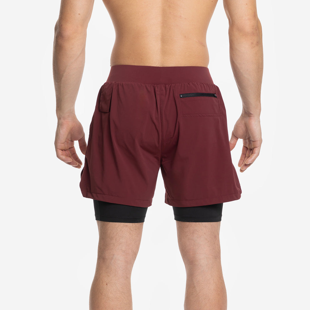 Shorts con Malla Compresión 2 en 1 Hombre Premium